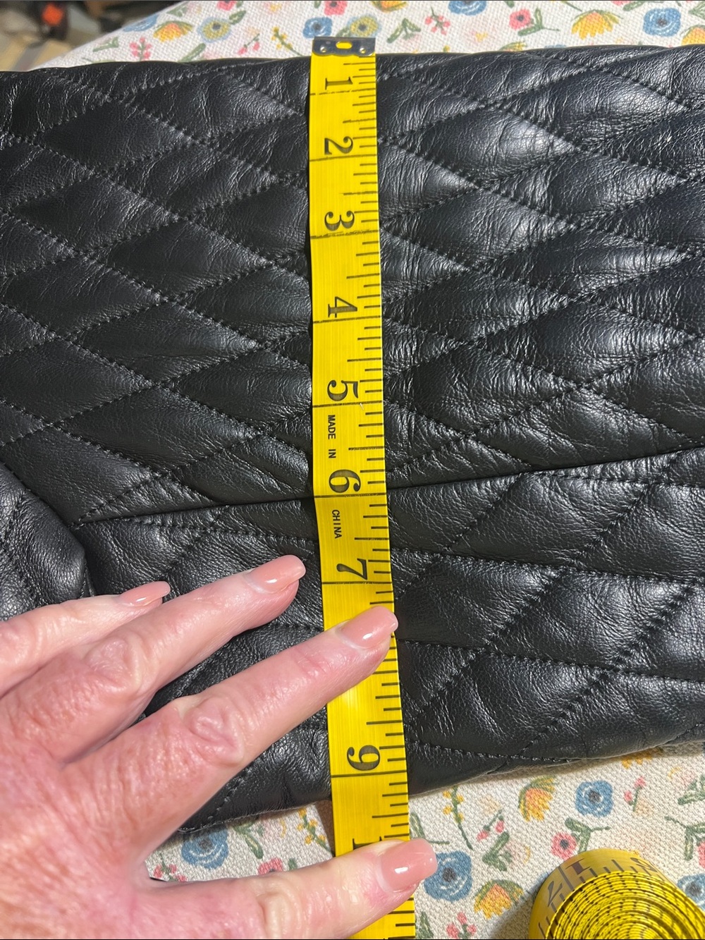Vintage Jones New York Black Diamond Quilted Leather Zip Jacket - Picture 10 of 10